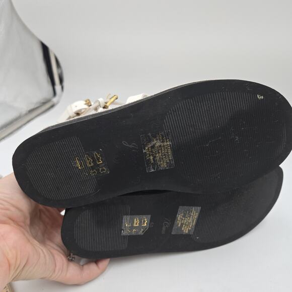 J. CREW Mallorca Women 6.5M White Leather Strappy Gladiator Sandals - Picture 6 of 7